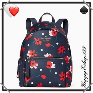 ♠️❤️🤍 kate spade ♠️ Chelsea Nylon Whimsy Floral Medium Backpack